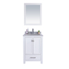 Laviva Wilson 24, White Cabinet & White Stripe Countertop 313ANG-24W-WS